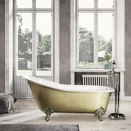 Freistehende Gusseisen Badewanne ASHFORD GOLD - Welt der Bäder