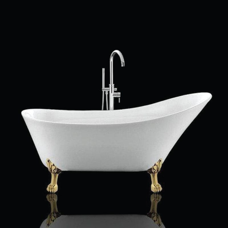 Freistehende Badewanne mit Füßen BALMAIN - Welt der Bäder | Löwenfüße GOLD #color_