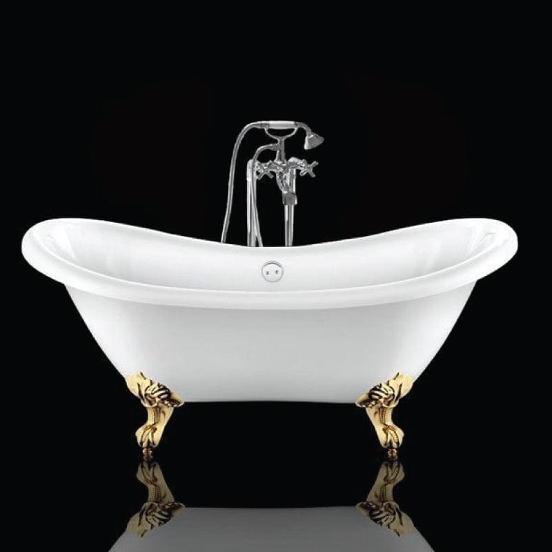 Freistehende Badewanne mit Füßen DARLINGTON - Welt der Bäder | Adlerfüße GOLD #color_