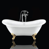 Freistehende Badewanne mit Füßen DARLINGTON - Welt der Bäder | Adlerfüße GOLD #color_