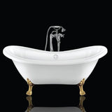 Freistehende Badewanne mit Füßen DARLINGTON - Welt der Bäder | Löwenfüße GOLD #color_