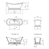 Freistehende Retro-Badewanne MIDLETON - Welt der Bäder