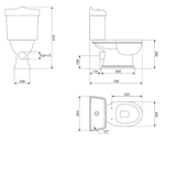 Klassisches Stand-WC, Keramik, ABERY mit Spühlkasten - Welt der Bäder