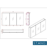 Spiegelschrank FORTINA 120 cm weiß - Welt der Bäder