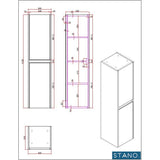 Hängeschrank FORTINA 30x120 cm weiß - Welt der Bäder