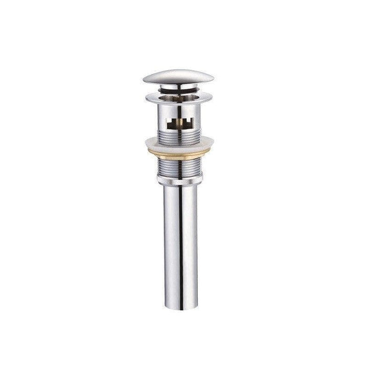 GGStudy Einhand-Waschbeckenarmatur – 360° Drehbar, Gebürstetes Nickel, Mit Pop-Up Ablauf, Für 3,3–4,5 Cm Loch