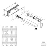 Unterputz-Wandbatterie SUECIA chrom