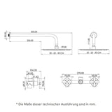 Unterputz-Zweigriff-Duscharmatur CARBINI, gebürstetes gold